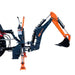 TMG Industrial 6-FT 3-Point Hitch Swing Backhoe Attachment, 12” Bucket Included, 20-65 HP Tractor, 97” High Reach, Category 1 & 2 Hookups, TMG-TBH72